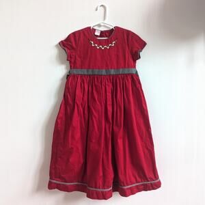 Will'beth Dress Girls Sz 6x Red Christmas Boutique Classy